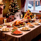 Новогодний стол в красках года Лошади: 5 ярких блюд