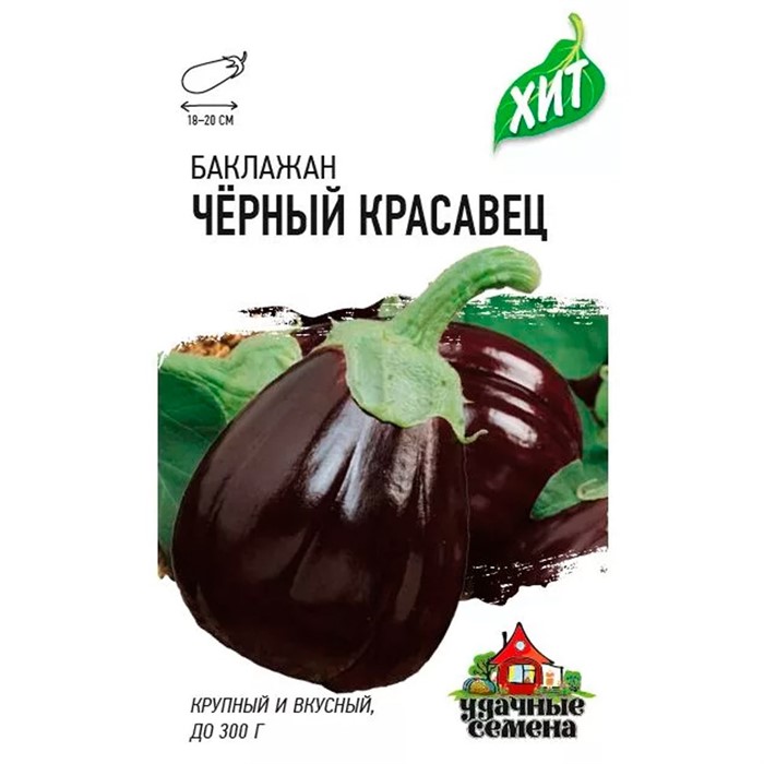 Баклажан Черный красавец 0,3 гр ХИТ - фото 49274