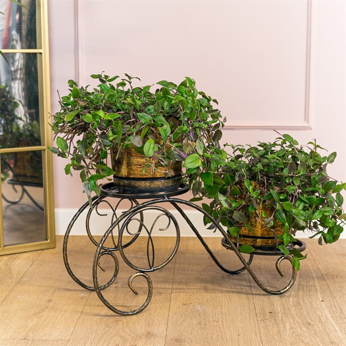 Подставка напольная на 2 растения металл 401-035BG - фото 75978