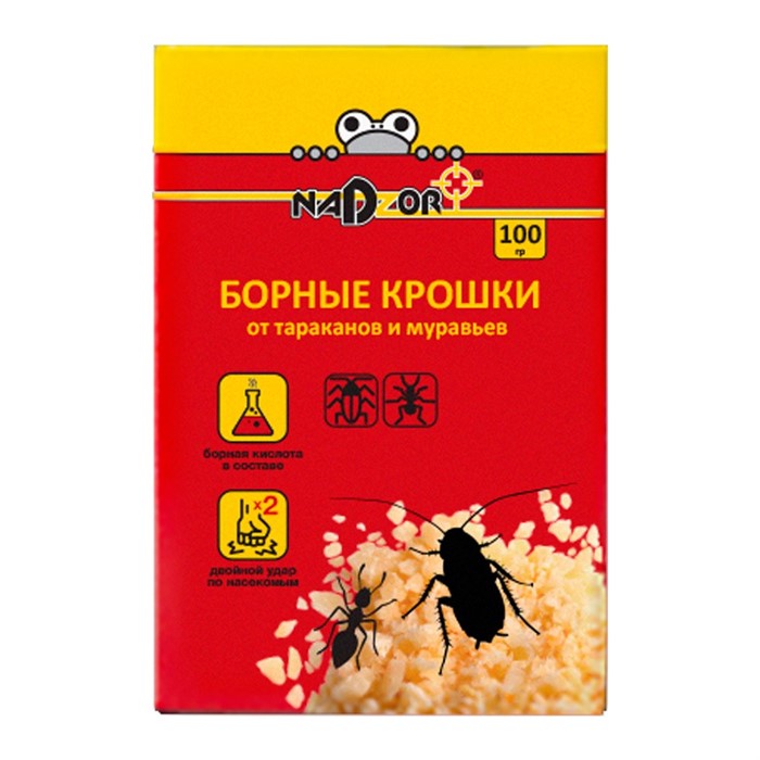 Борные крошки от тараканов и муравьев 100г Nadzor - фото 75992