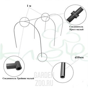 Перемычка разборная на дуги 2м, 3м, 4м