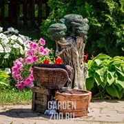 Фонтан для сада Дерево с корзинкой U08941 - фото 10117