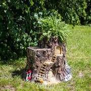 Кашпо пень Дом гнома U07910 - фото 10146