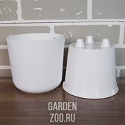 Горшок Лион 1,9л белый-белый с вкладышем - фото 10263