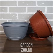 Горшок Марсель 4,5л серый муссон - фото 10268