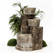 Фонтан садово-парковый Каменные чаши стеклопластик высота 117см U08603 - фото 10944