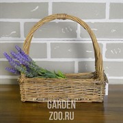 Корзина плетеная ива 26*9*7см серый - фото 11195