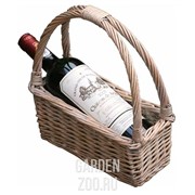 Корзина плетеная ива 26*9*7см серый - фото 11196