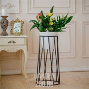 Подставка напольная на 1 цветок Лофт кованая высота 56см 66-406 - фото 11218