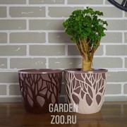 Кашпо Форест 3,5л коричневый-мокко - фото 11259