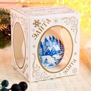 Шар ёлочный Домики 8,5см - фото 11267