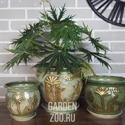 Кашпо Ассирия роспись №4 с подставкой - фото 11333