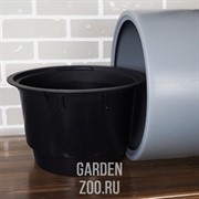 Кашпо Хеос 39*44см 18/46л св.серый - фото 11342