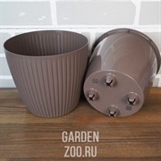 Горшок ЭВИ 3л с дренажной системой шоколад - фото 11398