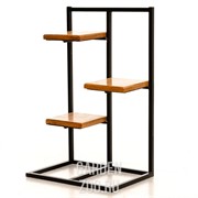 Этажерка Лофт с тремя полками металл и дерево 66-713 - фото 11420