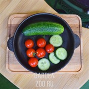 Жаровня Хорека чугунная литая с подставкой 180*25 - фото 11439