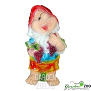 Фигура Гном садовый с виноградом высота 65см полистоун F07107 - фото 11590