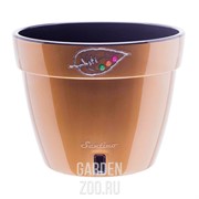 Горшок Асти 4л чёрное золото-чёрный - фото 12671