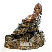 Фонтан садовый Лев на скале водопад стеклопластик высота 105см U08588 - фото 13226