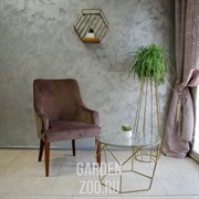 Стол журнальный Лофт металл бронза со стеклом 66-116 - фото 13323