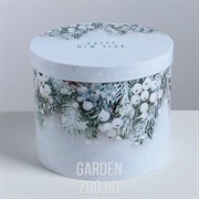 Коробка круглая Зимняя сказка 15х18см - фото 13374