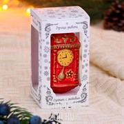 Украшение ёлочное Часы-тумба Народные узоры 11см - фото 13380