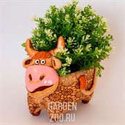 Кашпо Бык для растений 10*17*13см 1л - фото 13406