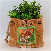 Кашпо Мешок ромашки 17*23*20см 3,5л - фото 13409