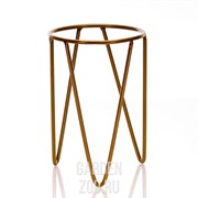 Подставка на подоконник Лофт на 1 цветок металл золото 66-608-G - фото 13477