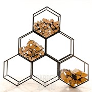 Дровница металл для дачи и дома Лофт Соты 66-918 - фото 13682 Дровница металл для дачи и дома Лофт Соты 66-918 - фото 13682