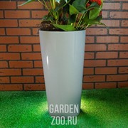 Кашпо Лилия 30*60см серый с вкладышем - фото 13713