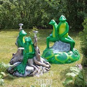 Крышка люка декоративная Две лягушки со светильником ширина 94 см U07416 - фото 13953