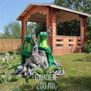 Крышка люка декоративная Две лягушки со светильником ширина 94 см U07416 - фото 13954