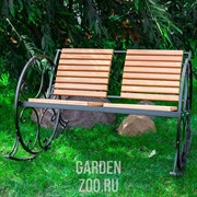 Кресло качалка кованое с деревом 881-42R - фото 13982