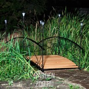 Мостик с фонарями дерево 860-43R - фото 13985