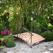 Мостик с фонарями дерево 860-43R - фото 13986