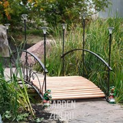 Мостик с фонарями дерево 860-43R - фото 13987