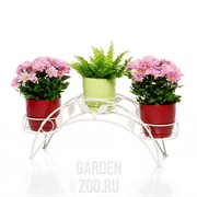 Подставка на подоконник на 3 цветка металл 14-903 - фото 14005