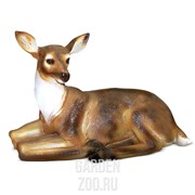 Фигура садовая Олениха лежит стеклопластик длина 55см F01220 - фото 14032