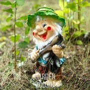Фигура декоративная Гном с рогаткой для сада F08037 - фото 14777