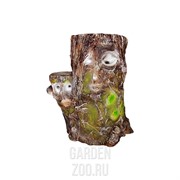 Кашпо Пень с мордочками - фото 14836