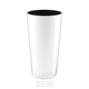 Кашпо Лилия 25*47см белый с вкладышем - фото 15137