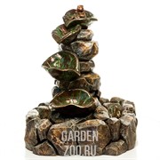 Фонтан с кувшинками для сада под бронзу высота 117см U08161 - фото 15349