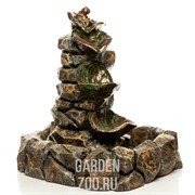 Фонтан с кувшинками для сада под бронзу высота 117см U08161 - фото 15350