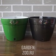 Горшок Асти 6л зеленое золото-белый - фото 15431