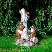 Фонтан декоративный для сада Три медведя стеклопластик высота 115см U08257 - фото 15507