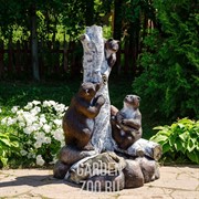 Фонтан декоративный для сада Три медведя стеклопластик высота 115см U08257 - фото 15508