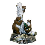 Фонтан декоративный для сада Три медведя стеклопластик высота 115см U08257 - фото 15510