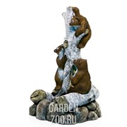 Фонтан декоративный для сада Три медведя стеклопластик высота 115см U08257 - фото 15511