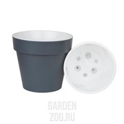 Горшок Протея 3,7л антрацит-белый - фото 15977